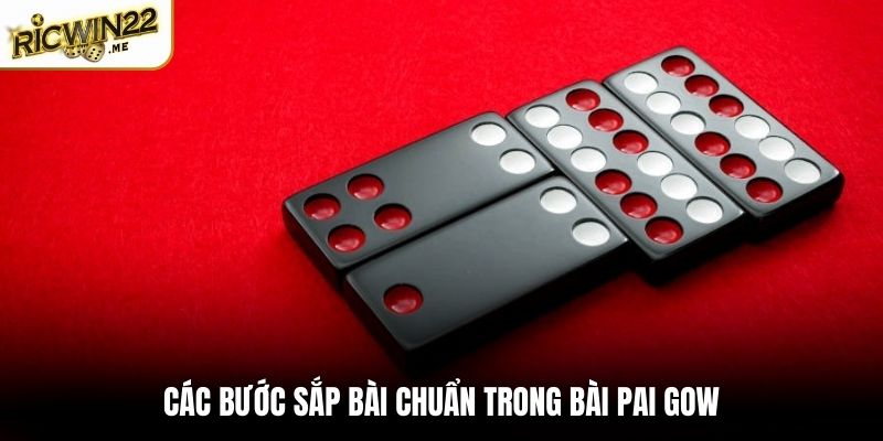 Các bước sắp bài chuẩn trong bài Pai Gow