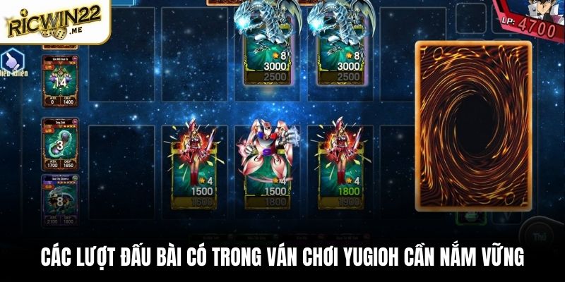 Các lượt đấu bài có trong ván chơi Yugioh cần nắm vững