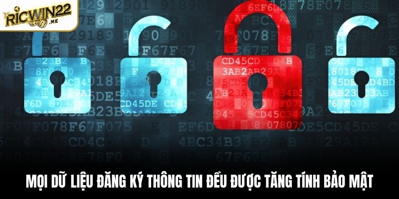Mọi dữ liệu đăng ký thông tin đều được tăng tính bảo mật
